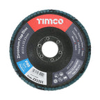 TIMCO Set of Flap Discs, Zirconium, Type 29 Conical, P80 Grit, 115 x 22.23, Box of 10