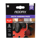 TIMCO Delta Sanding Pads, 240 Grit, Red, 95 x 95mm, Pack of 5