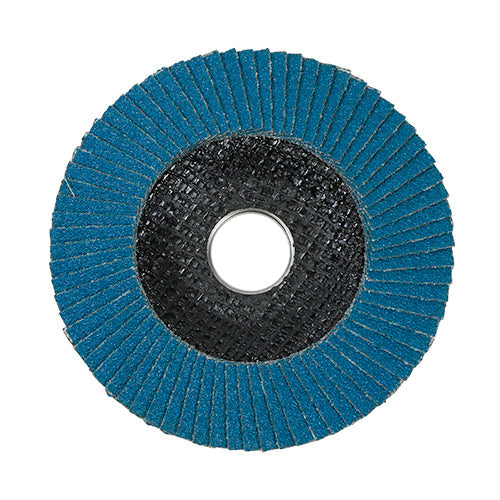 TIMCO Set of Flap Discs, Zirconium, Type 29 Conical, P60 Grit, 115 x 22.23, Box of 10