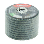 TIMCO Set of Flap Discs, Zirconium, Type 29 Conical, P60 Grit, 115 x 22.23, Box of 10
