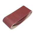 TIMCO Sanding Belts, 80 Grit, Red, 75 x 457mm, Pack of 5