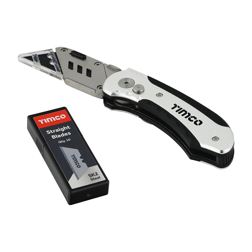 TIMCO Folding Utility Knife & Blades, 6 1/4” / 160mm
