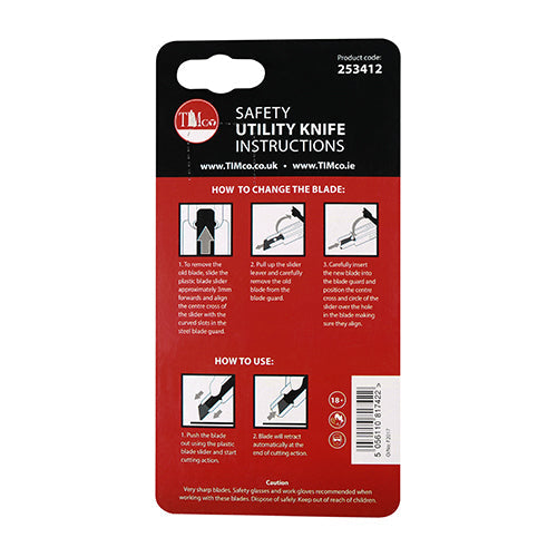 TIMCO Safety Utility Knife, 6” / 150mm