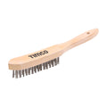 TIMCO Wooden Handle Scratch Brush, Steel, 3 Rows