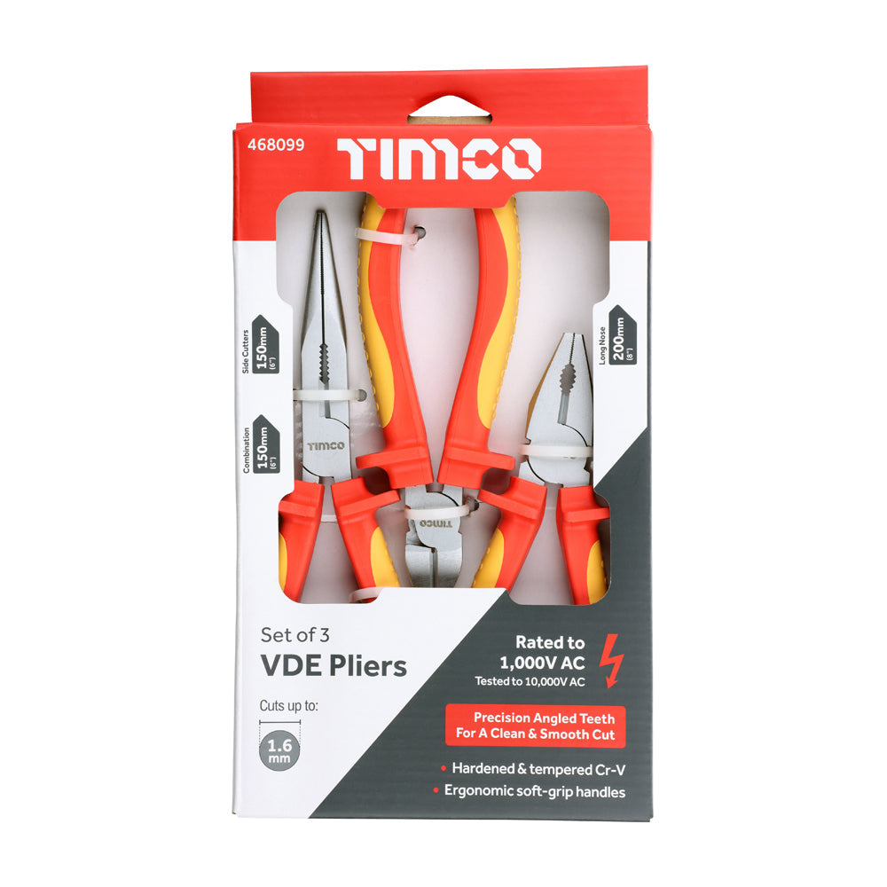 TIMCO VDE Plier Set, 3pcs