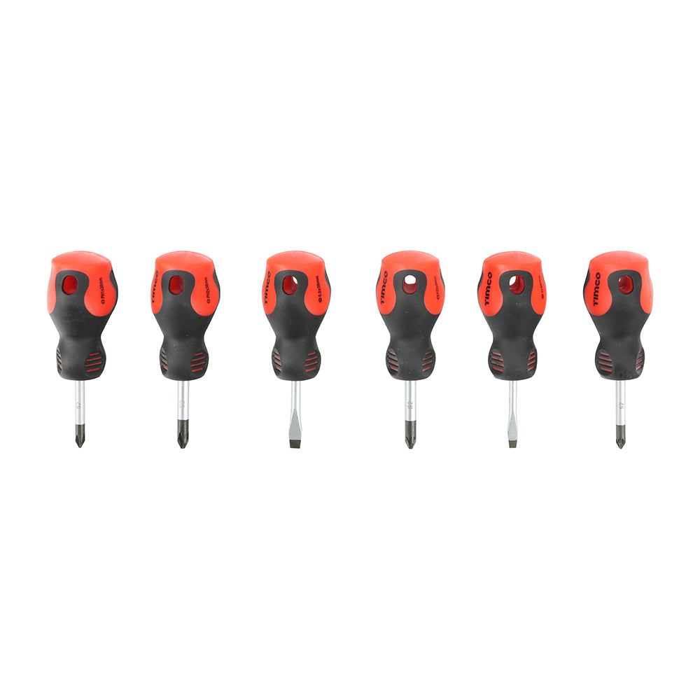 TIMCO Stubby Screwdriver Set, 6pcs