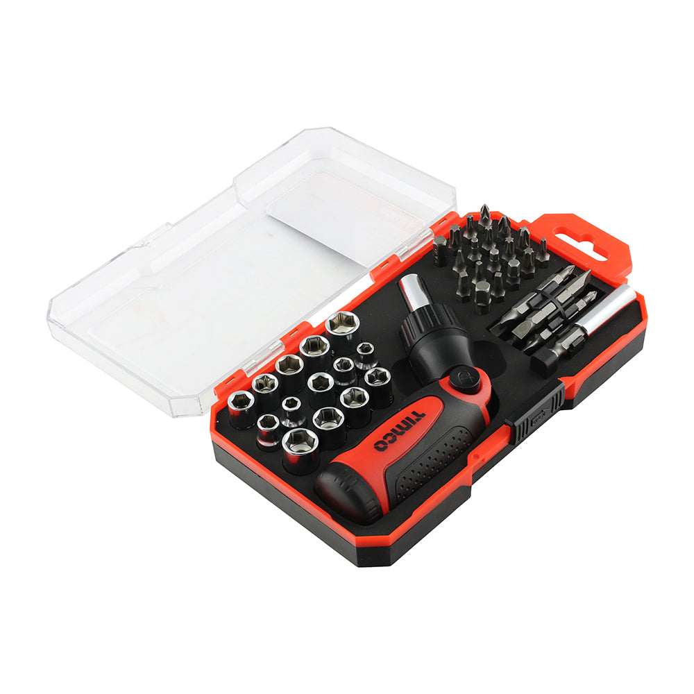 TIMCO Ratcheting Screwdriver Bit Set, 46pcs