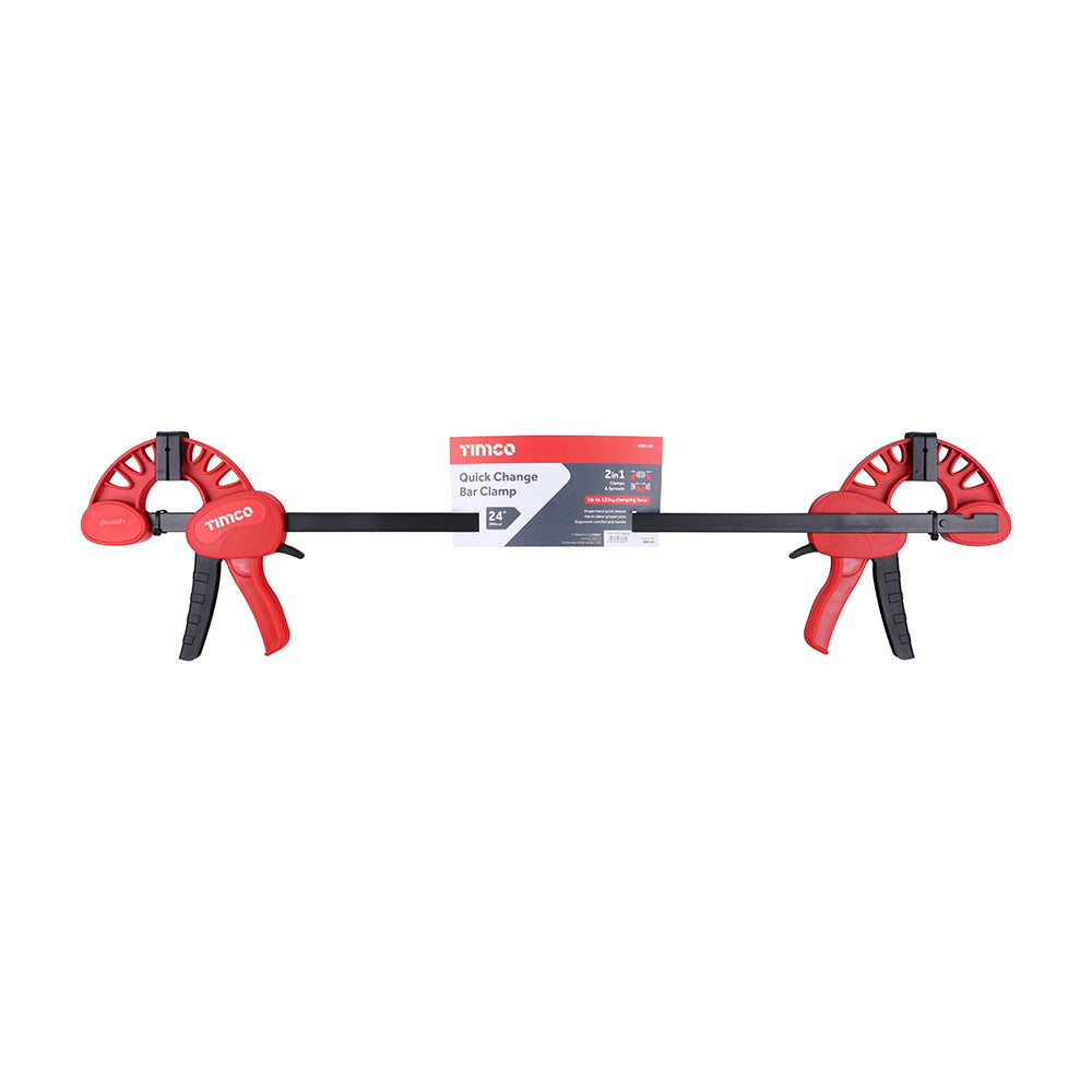 TIMCO Quick Change Bar Clamp, 24", Pack of 2