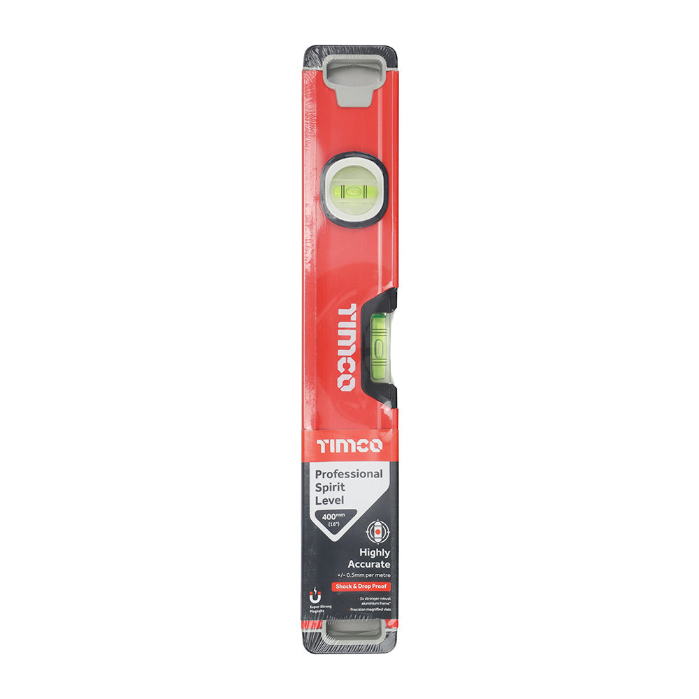 TIMCO Professional Spirit Level, Box Beam, 400mm