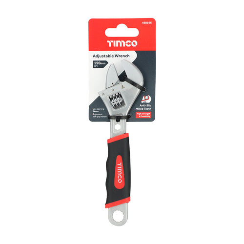 TIMCO Adjustable Wrench, 6in / 150mm