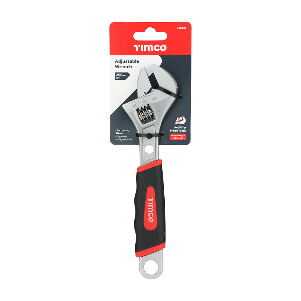 TIMCO Adjustable Wrench, 8in / 200mm