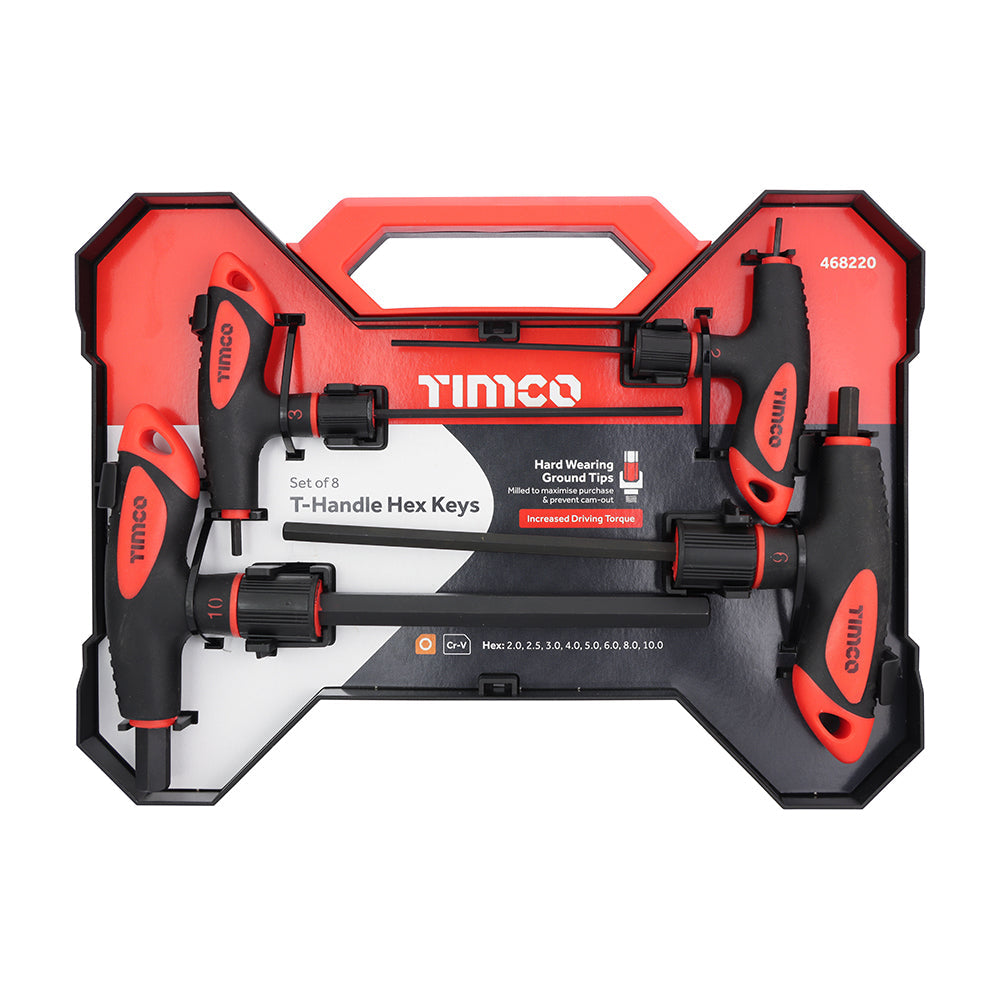 TIMCO T-Handle Hex Key Set, 8pcs
