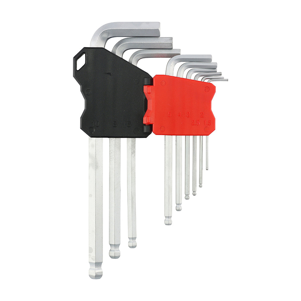 TIMCO Long Arm Ball End Hex Key Set, 9pcs