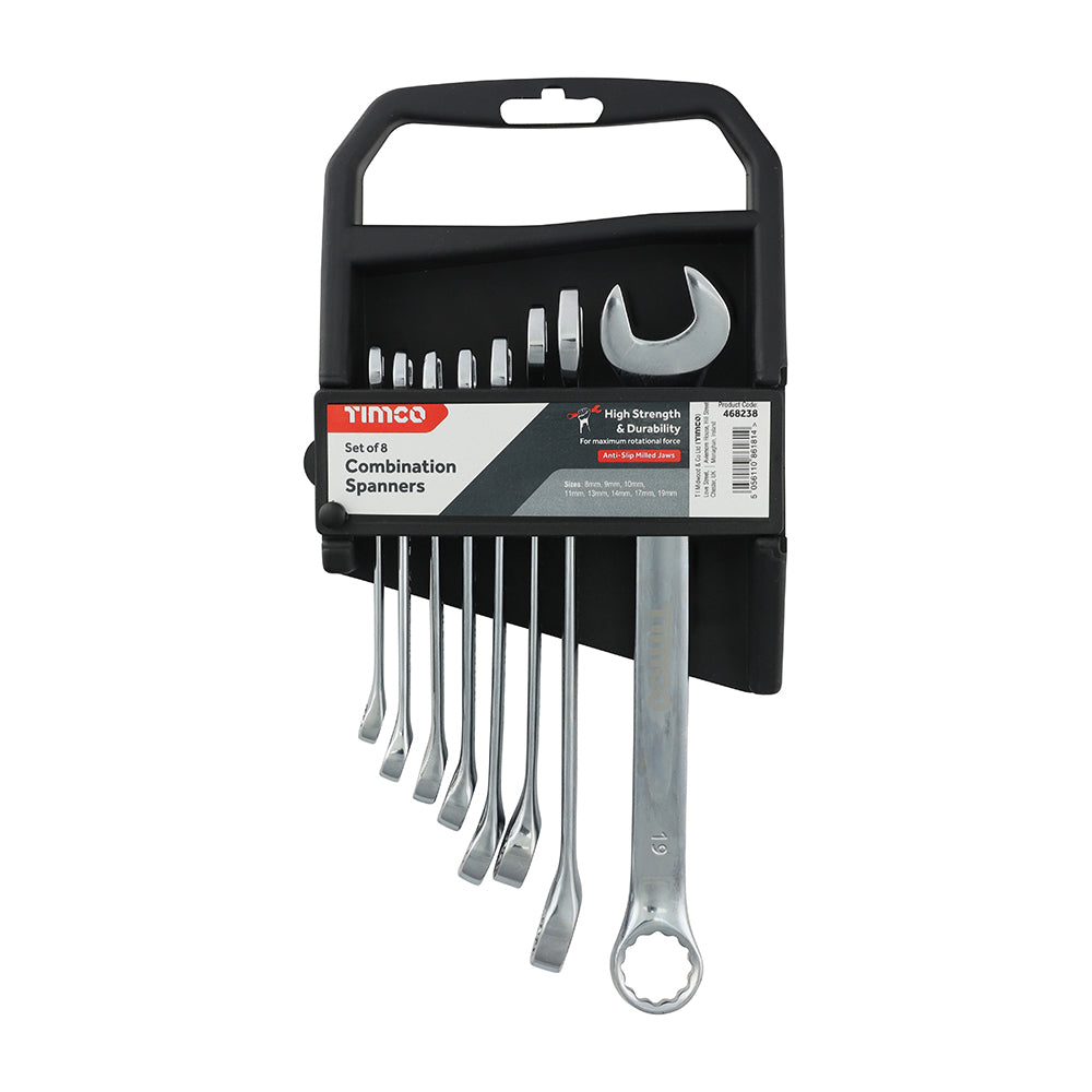 TIMCO Spanner Set, Combination, 8pcs