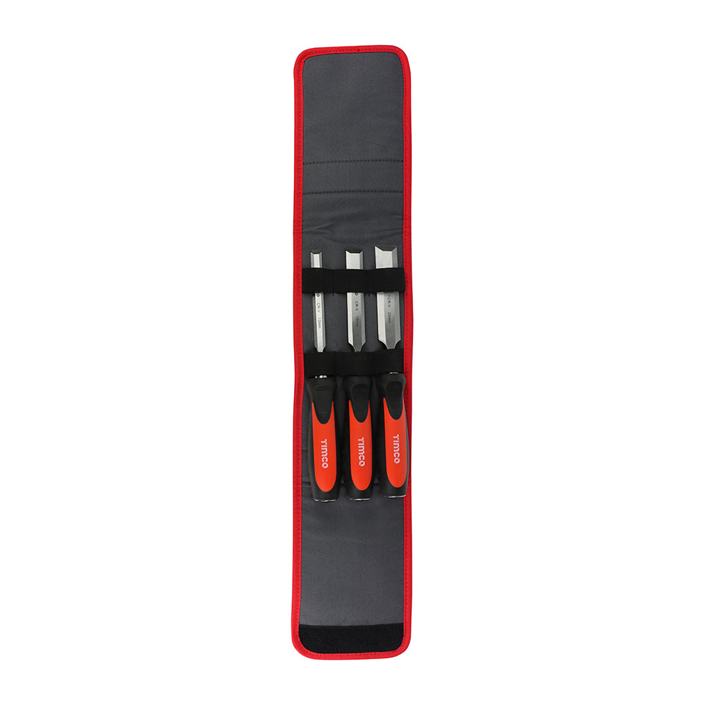TIMCO Bevel Edge Wood Chisel Set, 3pcs
