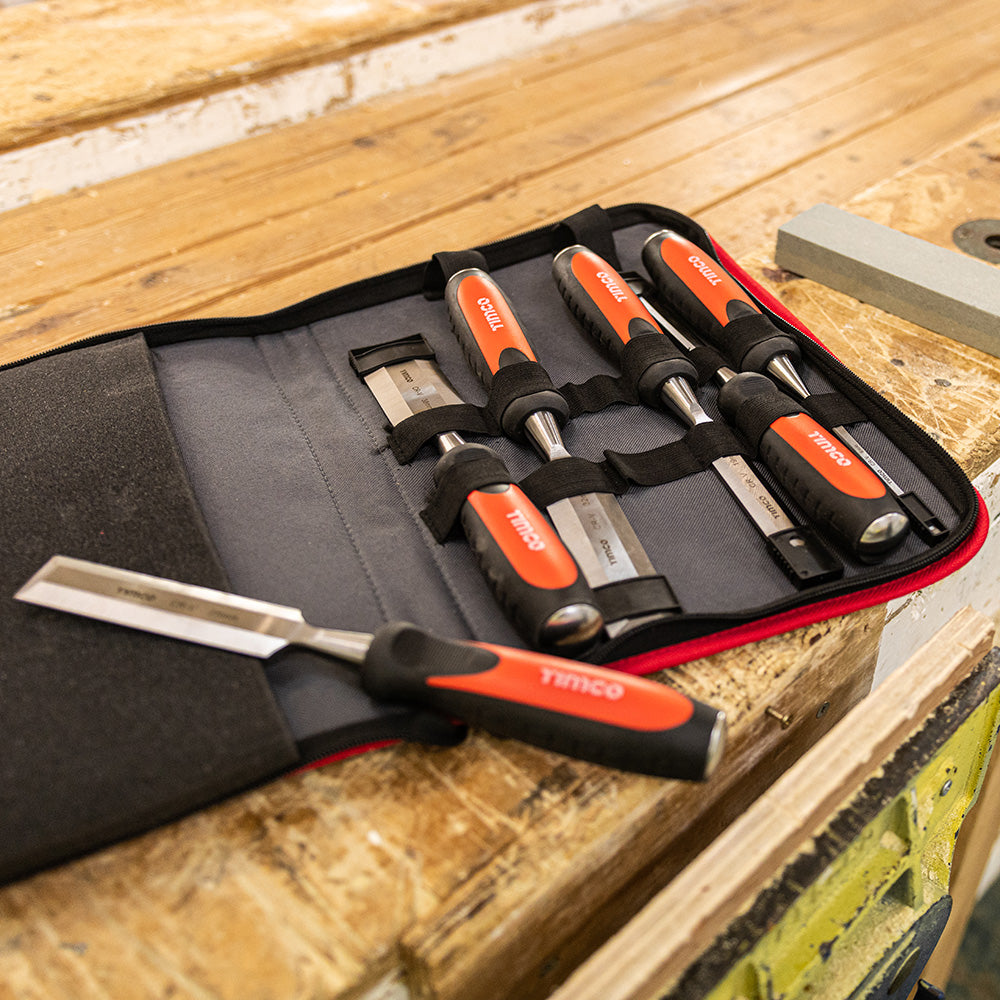 TIMCO Bevel Edge Wood Chisel Set, 7pcs