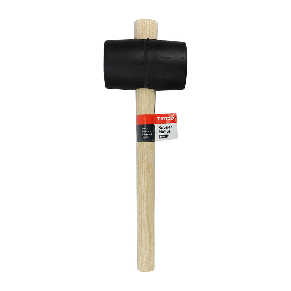 TIMCO Rubber Mallet, Black, 16oz