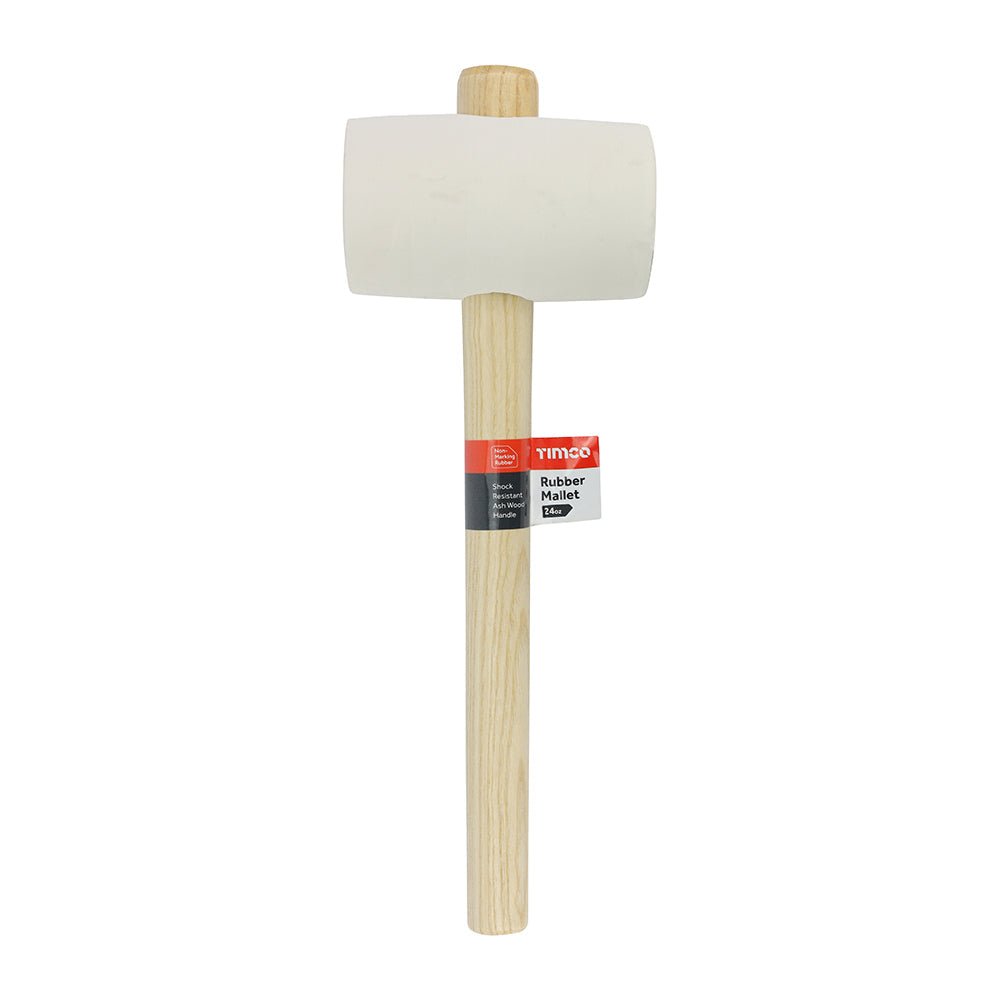 TIMCO Rubber Mallet, White, 24oz