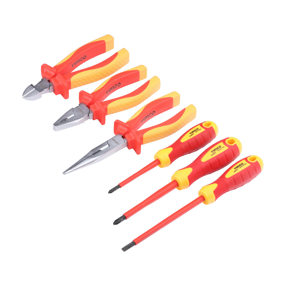 TIMCO VDE Pliers & Screwdriver Set, 6pcs