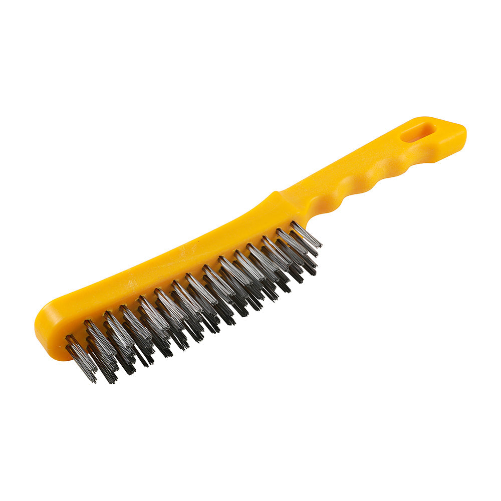 TIMCO Plastic Handle Scratch Brush, Steel, 4 Rows