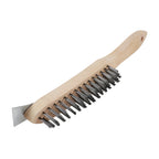 TIMCO Scratch Brush with Scraper, Stainless Steel, 4 Rows