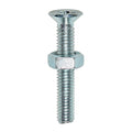 TIMCO Machine Screws, PZ, Countersunk & Hex Nuts, Zinc, M6 x 40, Pack of 10