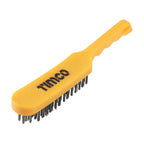 TIMCO Plastic Handle Scratch Brush, Steel, 6 Rows