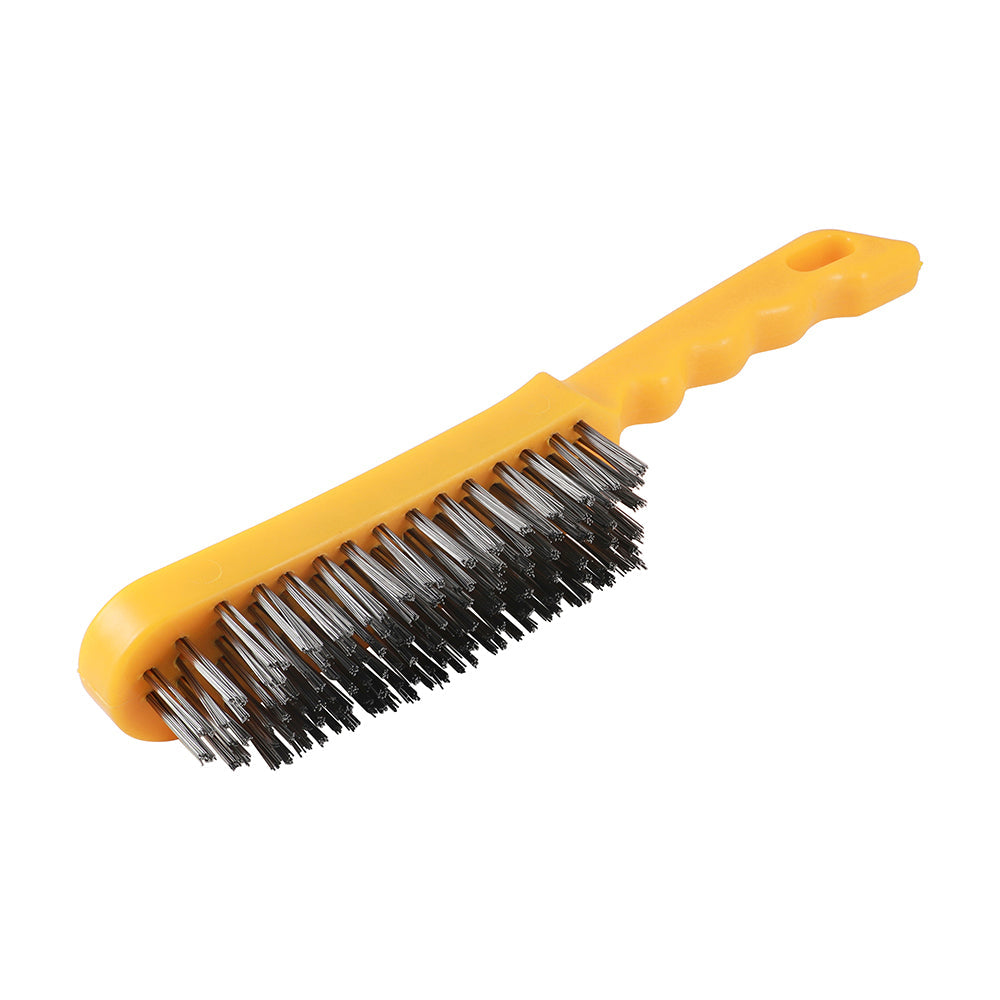 TIMCO Plastic Handle Scratch Brush, Steel, 6 Rows