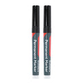 TIMCO Builders Permanent Markers, Chisel Tip, Black, Pack of 2