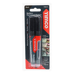 TIMCO Builders Permanent Markers, Chisel Tip, Black, Pack of 2