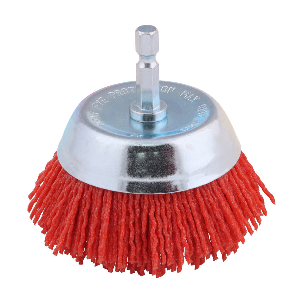 TIMCO Drill Cup Brush, Nylon, 75mm