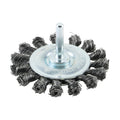 TIMCO Drill Wheel Brush, Twisted Knot Steel Wire, 75mm