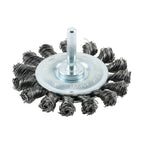 TIMCO Drill Wheel Brush, Twisted Knot Steel Wire, 75mm