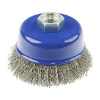 TIMCO Angle Grinder Cup Brush, Crimped Stainless Steel, 75mm