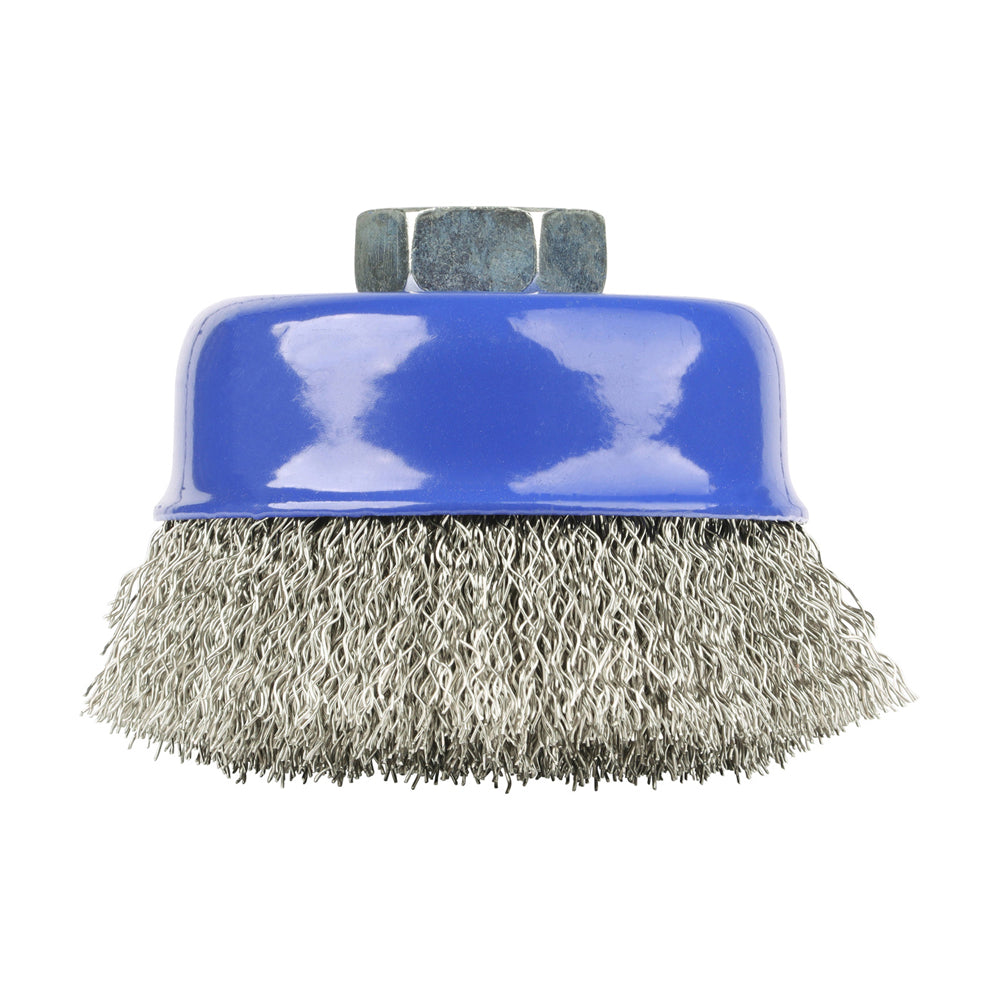 TIMCO Angle Grinder Cup Brush, Crimped Stainless Steel, 75mm