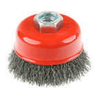 TIMCO Angle Grinder Cup Brush, Crimped Steel Wire, 75mm