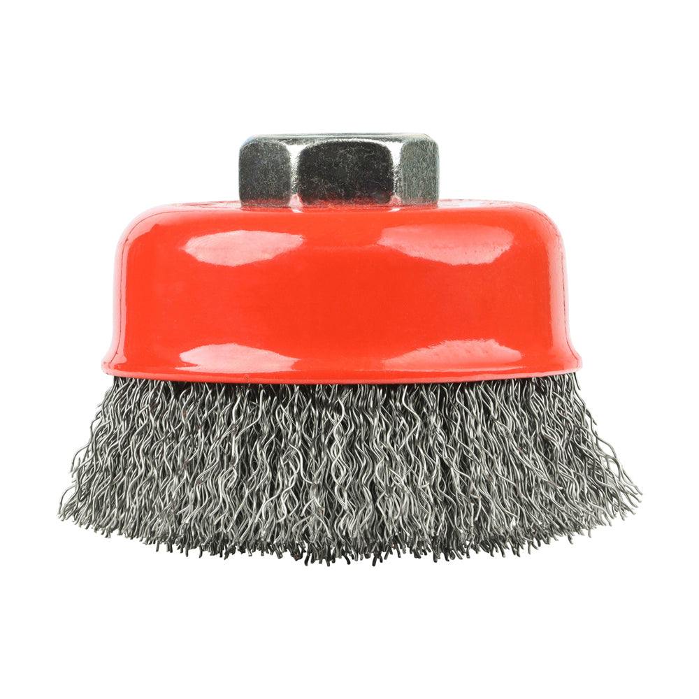 TIMCO Angle Grinder Cup Brush, Crimped Steel Wire, 75mm