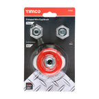 TIMCO Angle Grinder Cup Brush, Crimped Steel Wire, 75mm