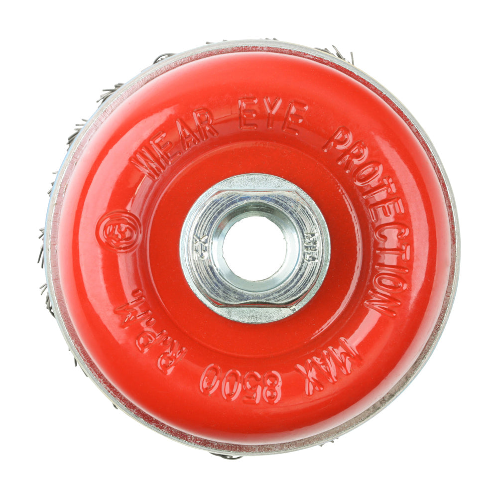 TIMCO Angle Grinder Cup Brush, Twisted Knot Steel Wire, 80mm