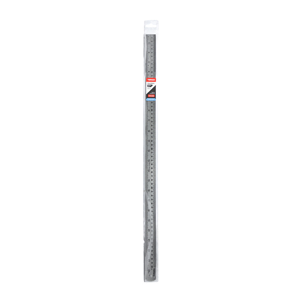 TIMCO Steel Ruler, 600mm