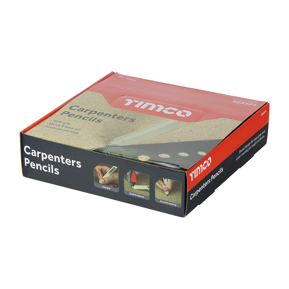 TIMCO Carpenters Pencils Display Box, 72pcs
