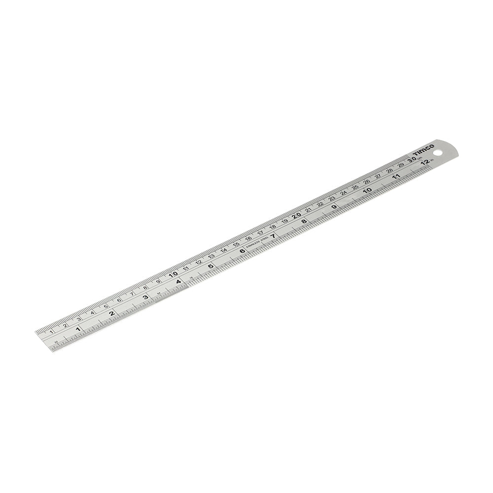 TIMCO Steel Ruler, 300mm