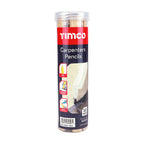 TIMCO Carpenters Pencils, 180mm, Tube of 12