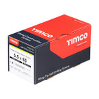 TIMCO Metal Construction Timber to Heavy Section Screws, Countersunk, Wing-Tip, Self-Drilling, Exterior, Silver Organic, 5.5 x 65, Box of 200