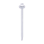 TIMCO Metal Construction Light Section Screws, Hex, EPDM Washer, Self-Drilling, Exterior, Silver Organic, 5.5 x 100, Pack of 100, BML100W16