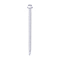 TIMCO Metal Construction Light Section Screws, Hex, Self-Drilling, Bi-Metal, Exterior, Silver Organic, 5.5 x 100, Box of 100
