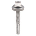 TIMCO Metal Construction Heavy Section Screws, Hex, EPDM Washer, Self-Drilling, Zinc, 5.5 x 38, Pack of 100, H38W16BB