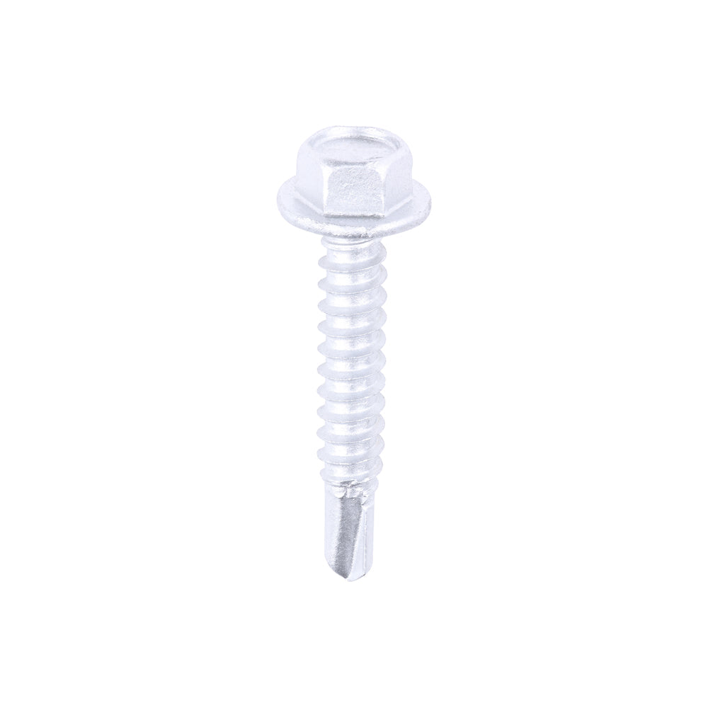 TIMCO Metal Construction Light Section Screws, Hex, Self-Drilling, Exterior, Silver Organic, 5.5 x 32, Pack of 160