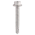 TIMCO Metal Construction Light Section Screws, Hex, Self-Drilling, Exterior, Silver Organic, 5.5 x 38, Pack of 150