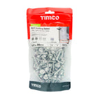 TIMCO Metal Construction Light Section Screws, Hex, EPDM Washer, Self-Drilling, Exterior, Silver Organic, 5.5 x 38, Pack of 110